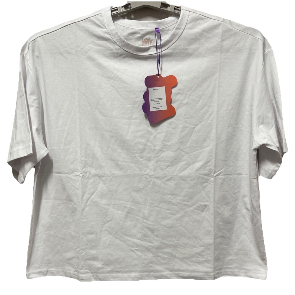 Yitty Women's Slouchy Tee White Out Size Large